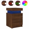 vidaXL Bedside Cabinet Set of 2 Brown oak Engineered wood