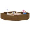 vidaXL Sandbox Honey brown Solid pine wood Medium Durable Sandbox