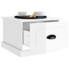 vidaXL Coffee Table High gloss white Engineered wood 19.7 in x 19.7 in