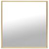 vidaXL Mirror Gold Glass 23.6 x 23.6 in Stylish Look Mirror Square