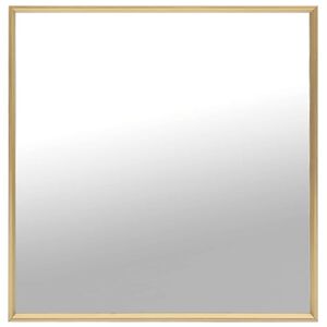 vidaXL Mirror Gold Glass 23.6 x 23.6 in Stylish Look Mirror Square