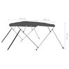 vidaXL 4 Bow Bimini Top Anthracite 95.7"x77.2"x53.9"
