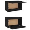 vidaXL 3 Piece TV Cabinet Set Black Solid Wood Pine