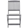 vidaXL Outdoor Chair Set of 2 Grey, Anthracite Solid Acacia wood