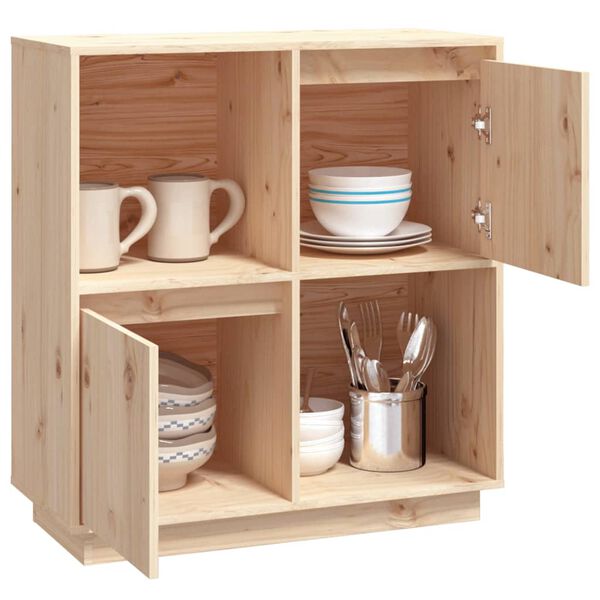 vidaXL Sideboard Natural wood Solid pine wood Medium Sideboard
