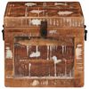 vidaXL Storage Box with Storage with Lock Brown Solid Mango Wood