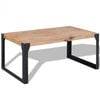 vidaXL Coffee Table Brown and Black 100% solid acacia wood with steel legs