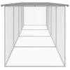vidaXL Chicken Cage with Roof Light Gray 158.7"x38.6"x35.4" Galvanized Steel