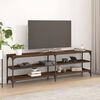 vidaXL TV Cabinet Brown Oak Engineered Wood Long Adjustable Feet