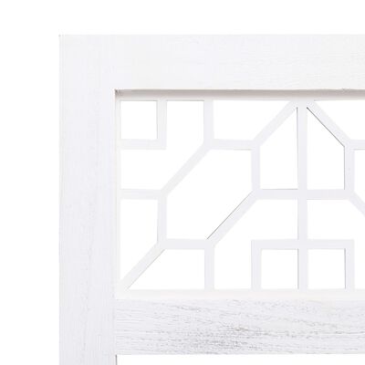 vidaXL 5-Panel Room Divider Cream 68.9"x65" Fabric