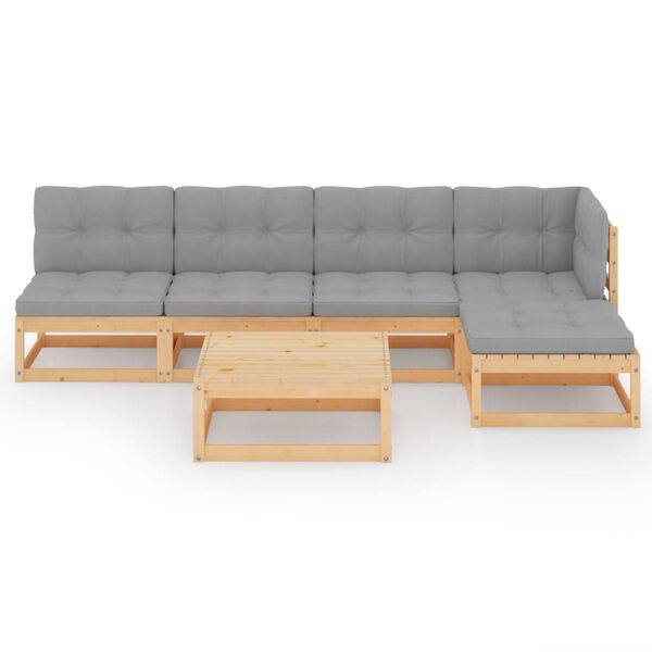 vidaXL Garden Lounge Set Pine Solid Pinewood Medium Modular