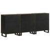 vidaXL Sideboard Black Solid mango wood, engineered wood, metal Medium