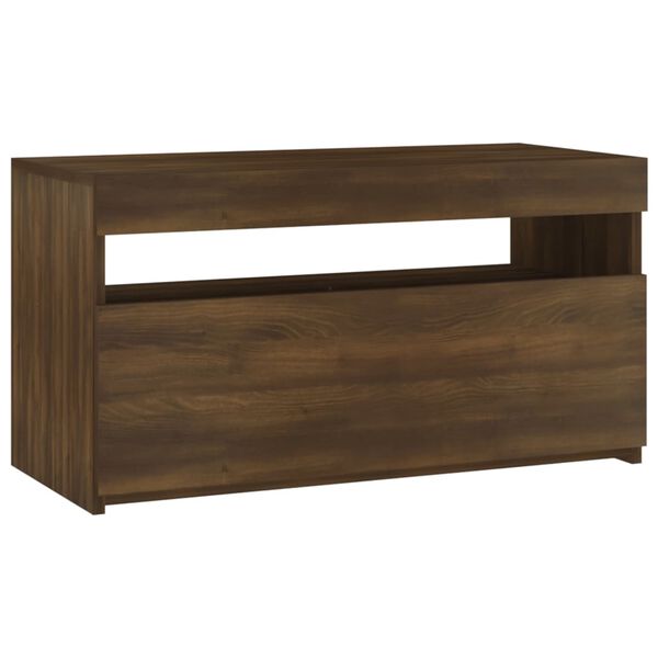 vidaXL TV Cabinet Brown oak Engineered wood 29.5 in x 13.8 in x 15.7 in