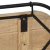 vidaXL Coat Rack Brown and Black Solid Mango Wood, Iron 35.4 in x 13.4 in