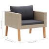 vidaXL Garden Furniture Set Beige