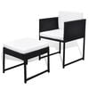 vidaXL Outdoor Dining Set Black