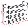 vidaXL Shoe Rack Black Metal and Plastic Medium Shoe Rack Rectangular