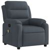 vidaXL Massage Recliner Chair Dark Grey Velvet, Metal, Plywood Standard