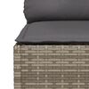 vidaXL Garden Sofa Set of 3 Grey PE Rattan 3-Seater Modular