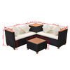vidaXL Patio Furniture Black and Cream