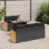 vidaXL Garden Sofa Set Black