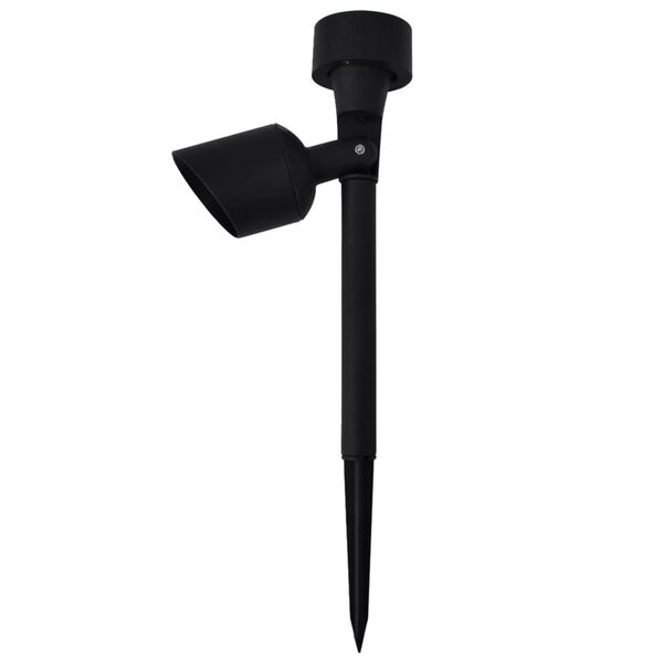 vidaXL Outdoor Solar Powered LED Spotlight Black 12 pcs