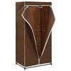 vidaXL Wardrobe Brown Iron frame with fabric cover Medium Wardrobe