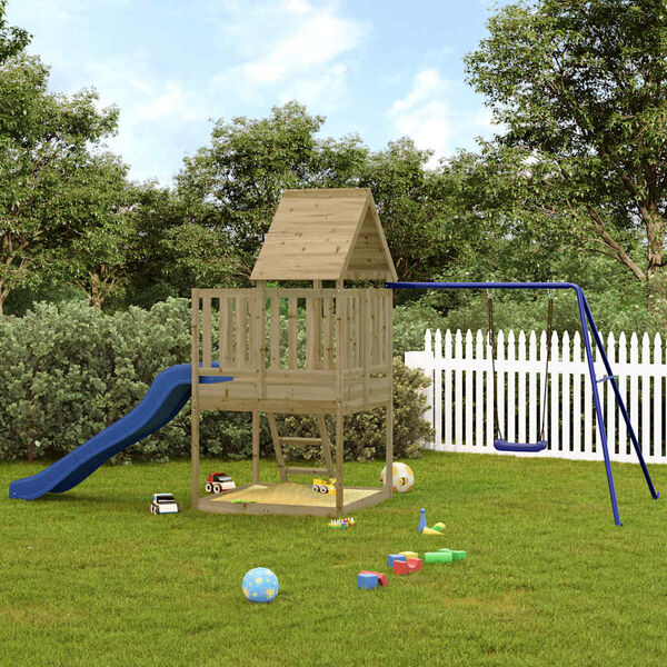 vidaXL Outdoor Playset Blue, Pine