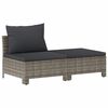 vidaXL Garden Lounge Set Grey PE Rattan, Powder-Coated Steel 9 piece