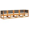vidaXL 4 Piece Garden Sofa Set with Cushions Wood Acacia&Rope