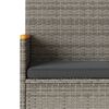 vidaXL Garden Bench Grey PE rattan, powder-coated steel, solid acacia wood