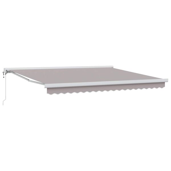 vidaXL Retractable Awning Light Grey 157.48 x 118.11 in