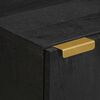 vidaXL Sideboard Black Engineered wood, solid mango wood, brass Medium