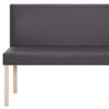 vidaXL Bench Gray Solid pine wood frame and faux leather Large Durable