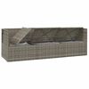 vidaXL Garden Lounge Set Gray PE rattan, powder-coated steel, polyester, PVC