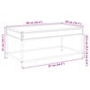 vidaXL Coffee Table Sonoma Oak Engineered wood, glass, metal Medium