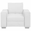 vidaXL Sofa White 38.98 x 30.71 x 33.07 in Fabric
