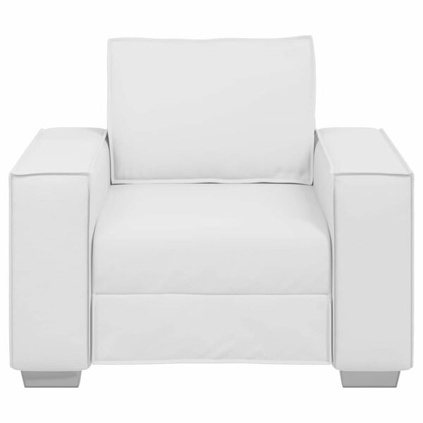 vidaXL Sofa White 38.98 x 30.71 x 33.07 in Fabric