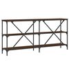 vidaXL Console Table Brown Oak Engineered Wood 63.0 x 11.8 x 29.5 in