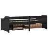 vidaXL Day Bed Black Solid pine wood, Engineered wood Twin