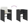 vidaXL Garden Dining Set Black and cream white