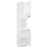 vidaXL Bathroom Cabinet High Gloss White 12.6"x13.4"x74.2" Engineered Wood