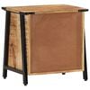 vidaXL Bedside Cabinet Natural wood and black Solid mango wood and iron