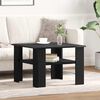 vidaXL Coffee Table Black Oak 23.62 x 23.62 x 16.54 in Engineered Wood
