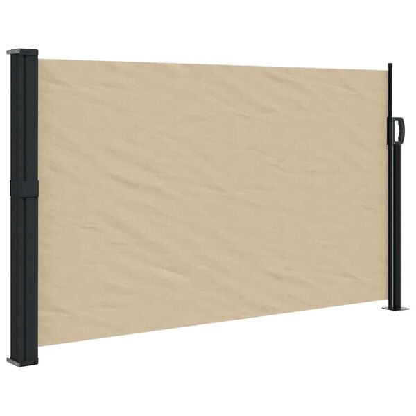 vidaXL Retractable Side Awning Beige