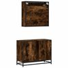 vidaXL Bathroom Furniture Set Smoked oak Engineered wood Standard