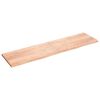 vidaXL Wall Shelf Light brown Solid oak wood 78.7 in x 19.7 in x 1.6 in