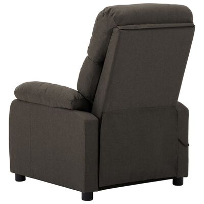 vidaXL Massage Recliner Chair Taupe Fabric