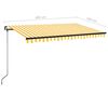 vidaXL Retractable Awning Yellow and White