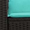 vidaXL Garden Sofa Black, Blue